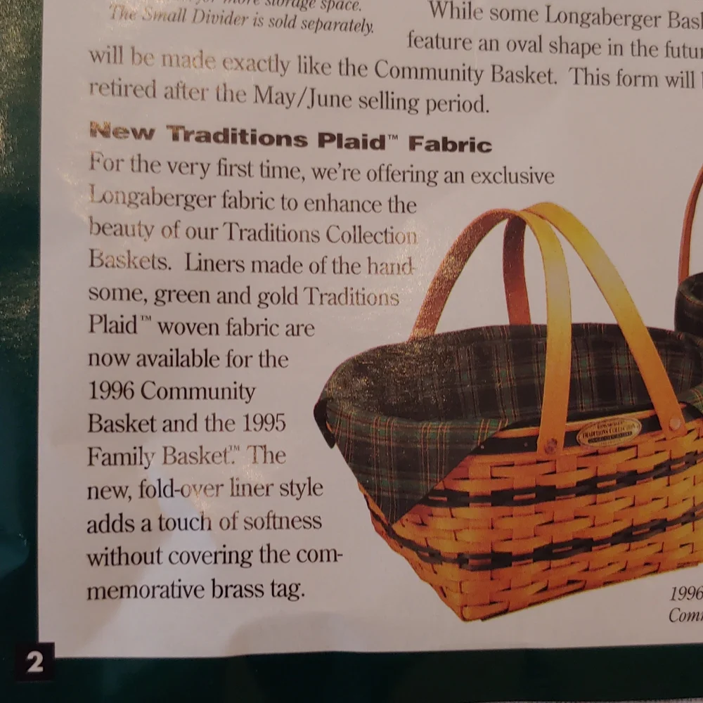 Longaberger Traditions Basket Bundle 1996 Edition